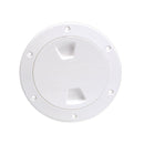 Beckson 4" Smooth Center Screw-Out Deck Plate - White [DP40-W]